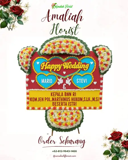 Papan Bunga Pernikahan Campurejo